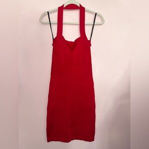 bebe Red Backless Dress